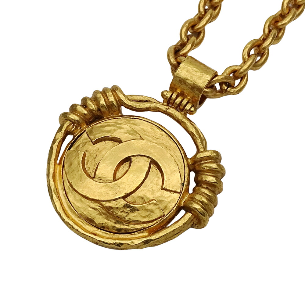 【5.5万円以上5000円OFFクーポン!19日20時から26日1時59分まで】シャネル CHANEL ネックレス ココマーク レディース メンズ ブランド メタル GP ゴールド ラウンド 大ぶり ヴィンテージ 【中古】|ブランドベイ