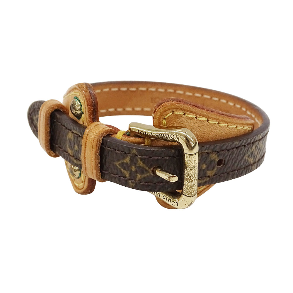 【全品最大10％OFF！14日20時から17日9時59分まで！】ルイ・ヴィトン LOUIS VUITTON ブレスレット レディース ブランド モノグラムキャンバス ブラスレ テダPM ブラウン M92484 アクセサリー おしゃれ ロゴ 上品 【中古】