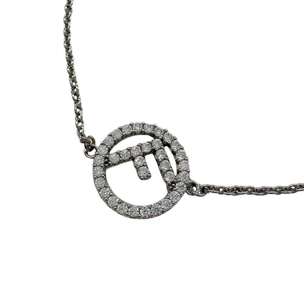 【全品最大10％OFF！14日20時から17日9時59分まで！】フェンディ FENDI ブレスレット レディース ブランド GP エフイズ シルバー 8AK321 Fロゴ 石付き おしゃれ 箱付き 【中古】