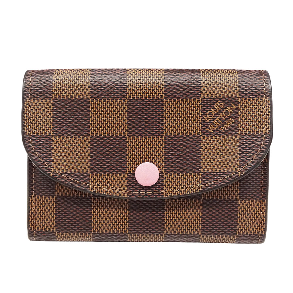ルイ・ヴィトン LOUIS VUITTON 財布 レディース ブランド コインケース ダミエキャンバス ポルトモネ・ロザリ ローズバレリーヌ ピンク N64423 小銭入れ カード入れ おしゃれ 小さめ 可愛い 【中古】