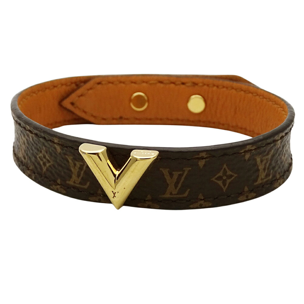 ルイヴィトン ブラスレサンモノグラムナクレブレスレット/シェル Aランク.