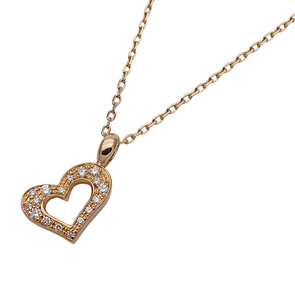【ほぼ全品最大10％OFF！４日２０時から１０日２５時59分まで！】ピアジェ PIAGET ネックレス レディース ブランド 750PG ダイヤモンド ライムライト ハート ピンクゴールド ジュエリー 磨き済み 【中古】