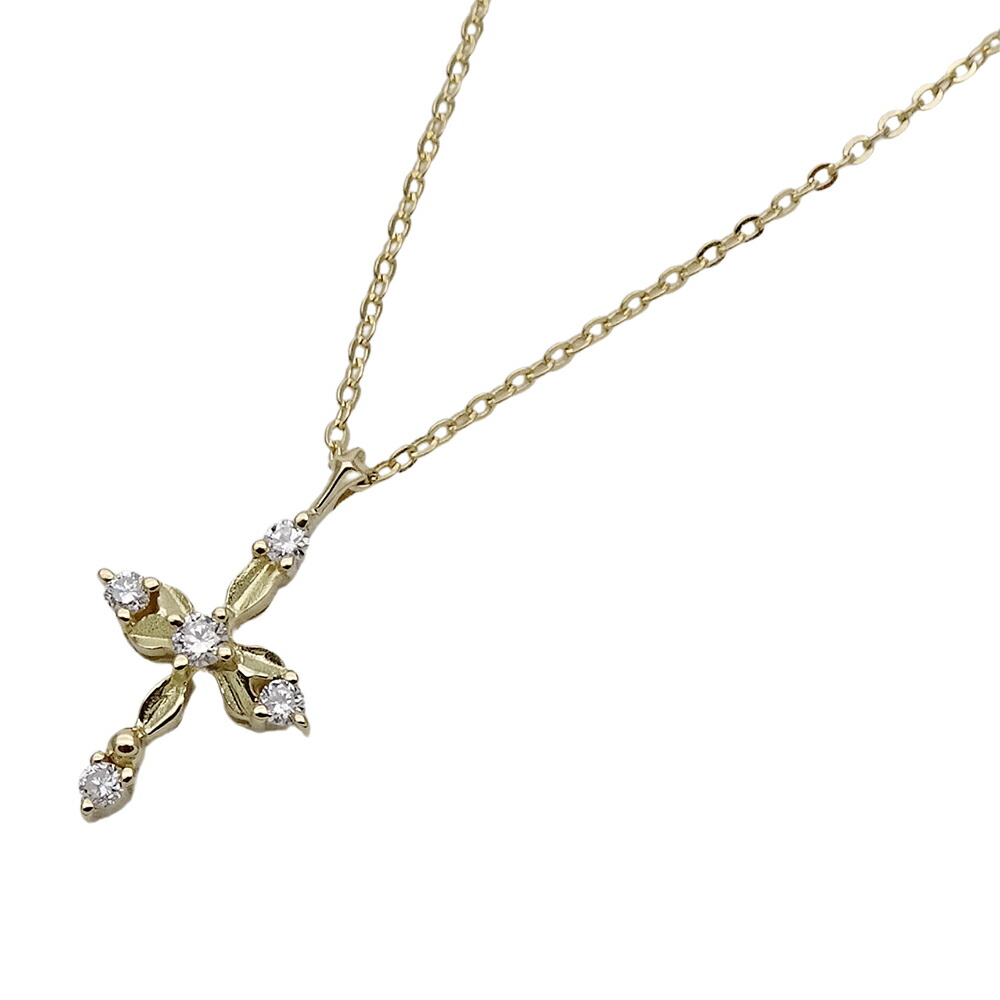 AHKAH K18 ルビー ウイング クロス ペンダント ネックレス AHKAH/アーカー】 ウィングクロス 十字架 ルビー ネックレス K18