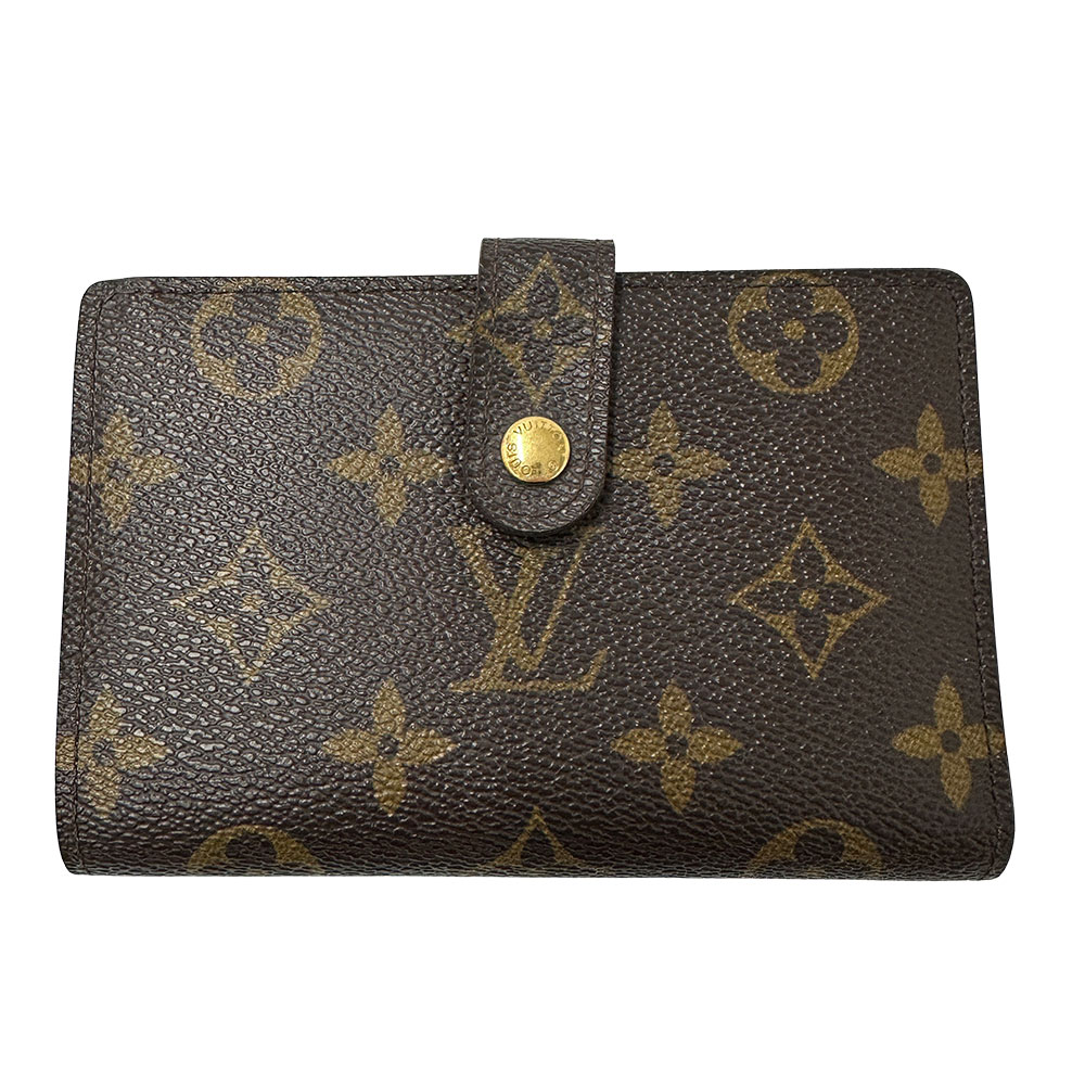 ルイ・ヴィトン LOUIS VUITTON 紙入れ モノグラム レディース メンズ ブランド名 二つ折り紙入れ  モノグラム帆布 ポルトフォイユ ヴィエノワ モノグラム M61674 赤銅色 パウダーコンパクト ウォレット 今めかしい 成年者 【中古】