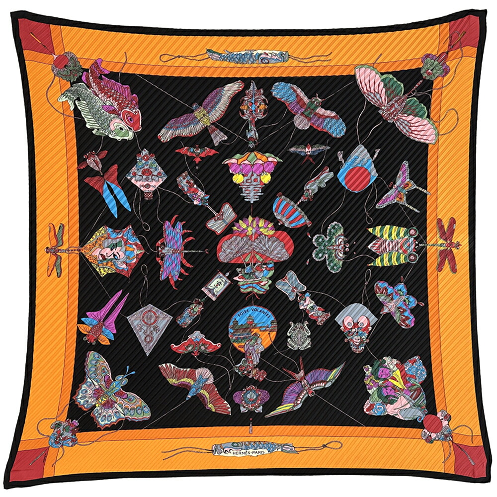 楽天市場】エルメス スカーフ カレ 大判 SOIES VOLANTES 和風 和柄 凧