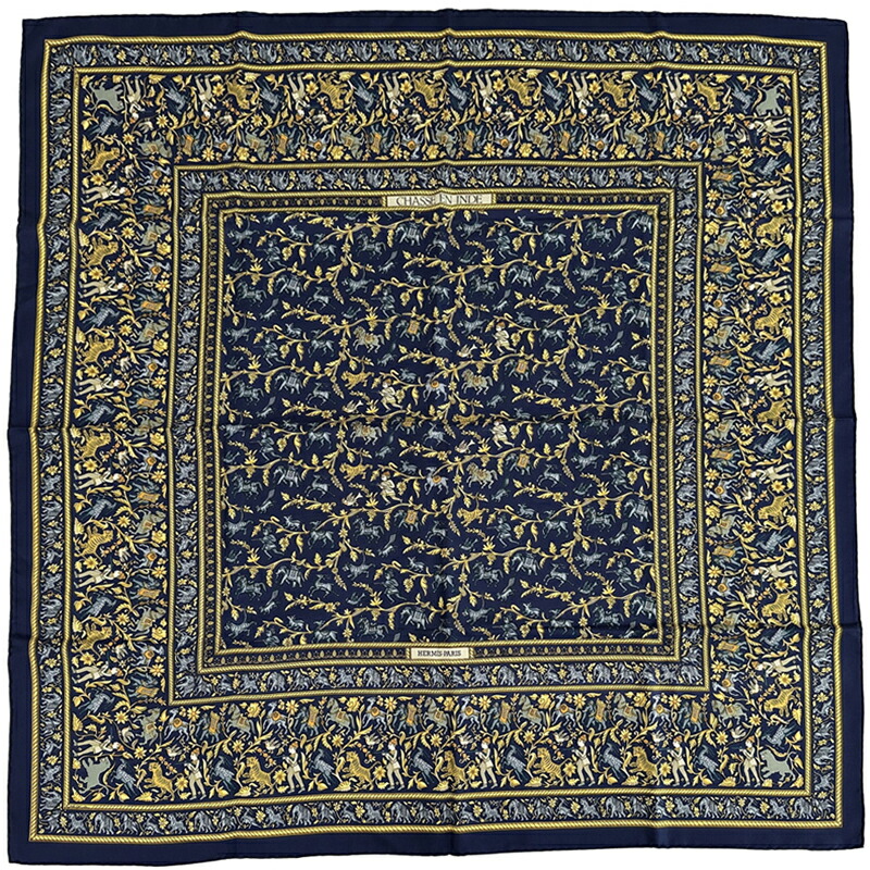 楽天市場】エルメス スカーフ カレ シルク100％ インディアン Les