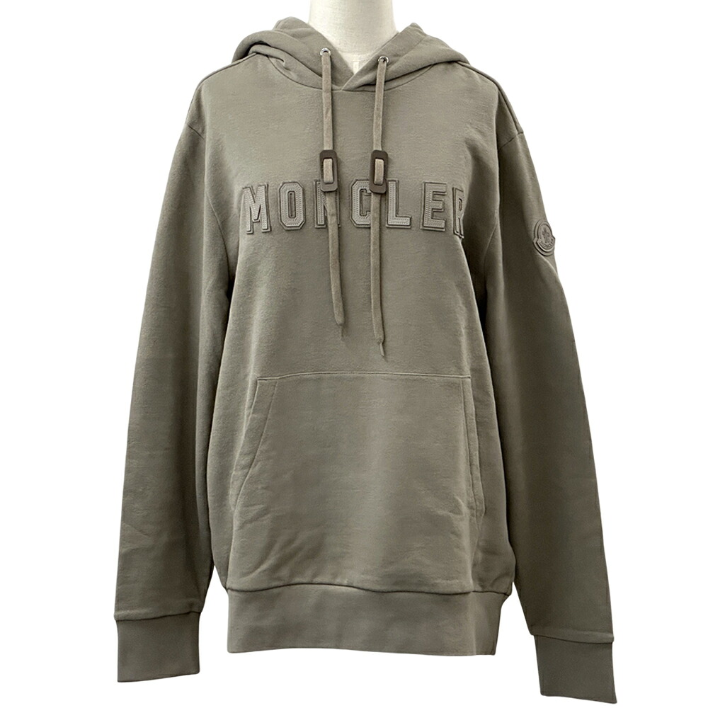 【5.5万円以上5000円OFFクーポン！１９日２０時から26日1時59分まで】モンクレール MONCLER パーカー メンズ ブランド コットン フーディ カーキ 8G00030 L 2024年春夏 24SS カジュアル ストリート 【中古】｜ブランドベイ
