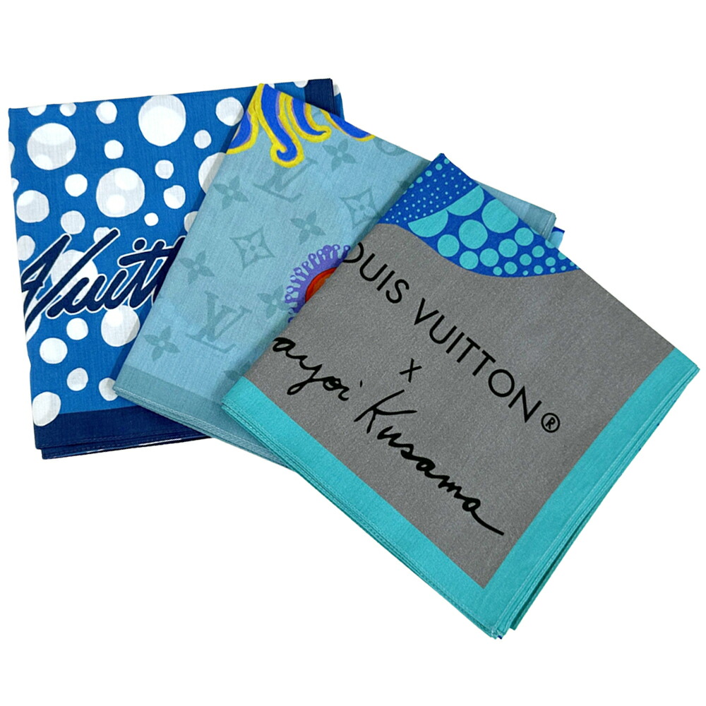 美品！LOUIS VUITTON ハンカチ　マルチカラー　cotton100% 美品！LOUIS VUITTON ハンカチ マルチカラー cotton100%