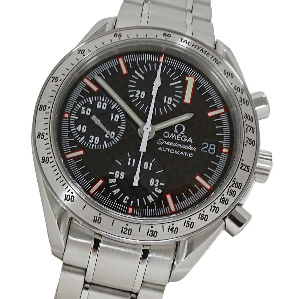 オメガ OMEGA スピードマスター レーシング 3519.50 時計 メンズ ブランド ミハエル シューマッハ 11111本限定 自動巻き AT ステンレス SS シルバー ブラック 磨き済み 【中古】