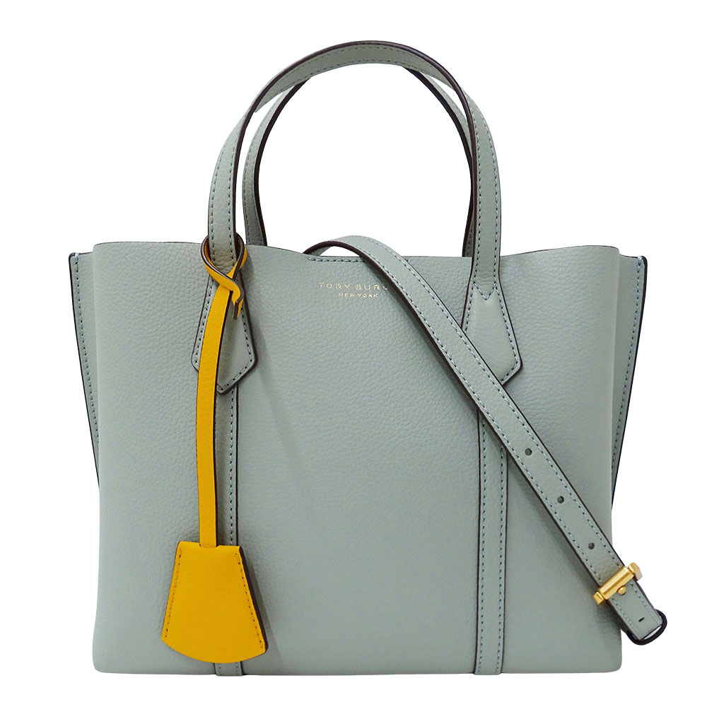 トリーバーチ Tory Burch バッグ レディース ブランド ハンドバッグ ショルダーバッグ 2way レザー ペリー スモール ブルーセラドン 手持ち 斜めがけ おしゃれ 無地 シンプル 淡色 可愛い 【中古】