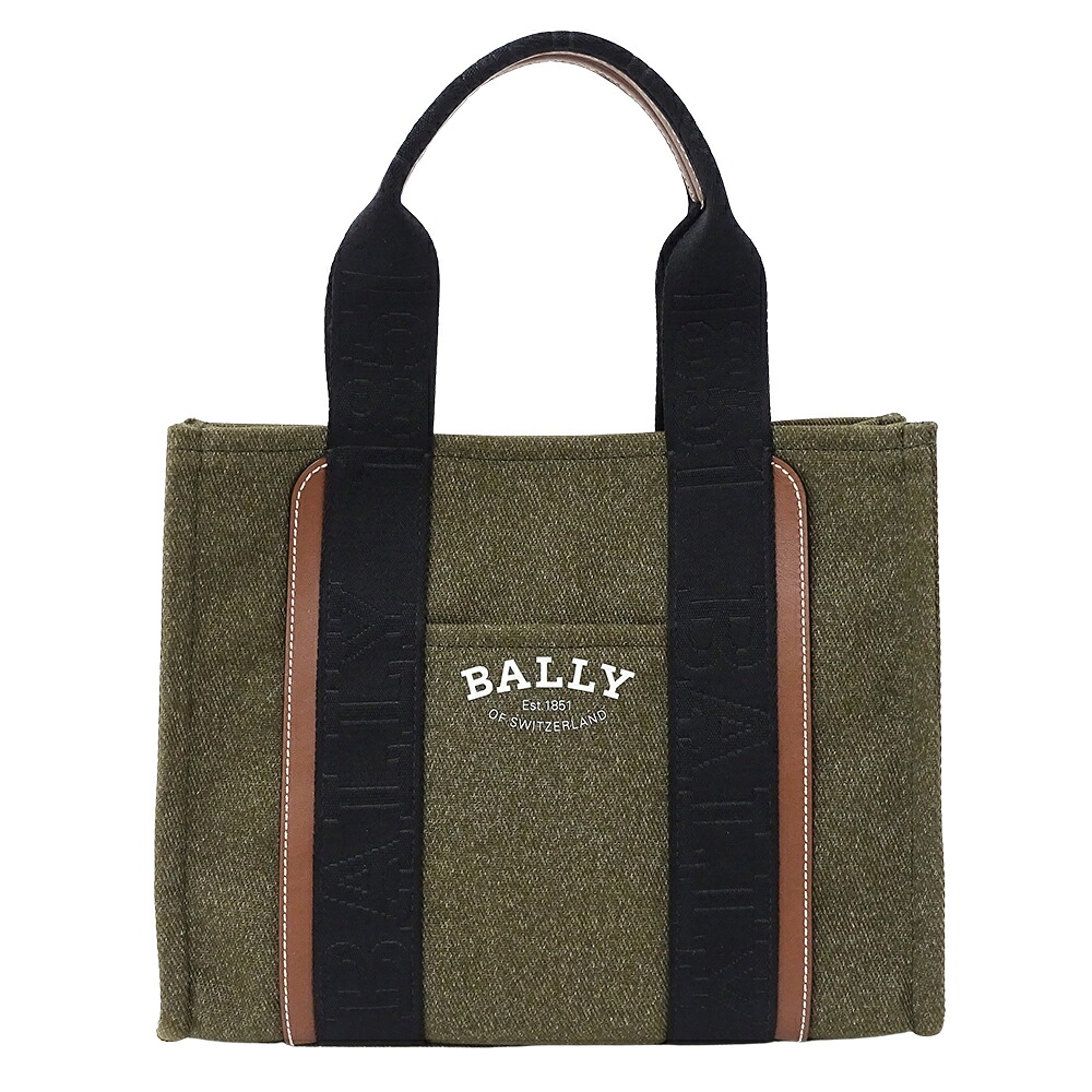 【全品最大10％OFF！14日20時から17日9時59分まで！】バリー BALLY バッグ レディース ブランド トートバッグ ハンドバッグ キャンバス カーキ おしゃれ 【中古】