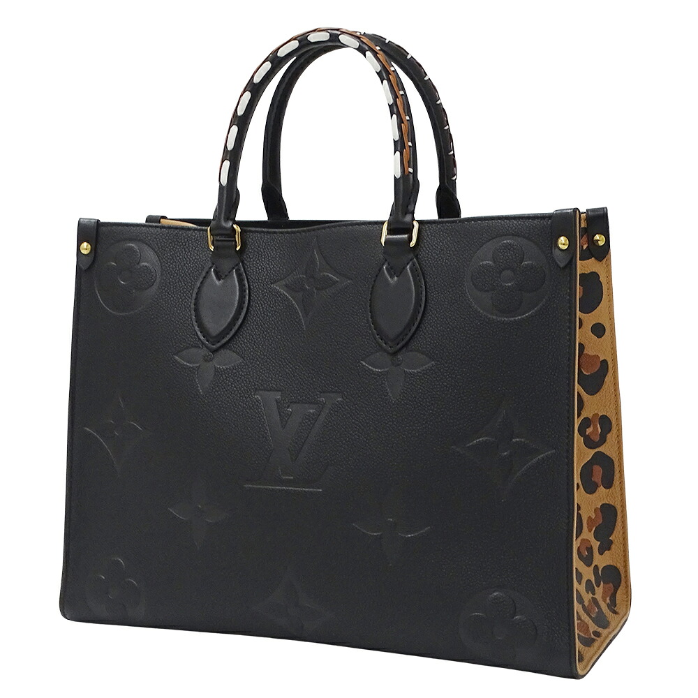 ルイ・ヴィトン LOUIS VUITTON バッグ モノグラム アンプラント レディース ブランド トートバッグ ハンドバッグ ショルダーバッグ 2way オンザゴー MM ワイルドアットハート ノワール M58522 ブラック 黒 おしゃれ 【中古】