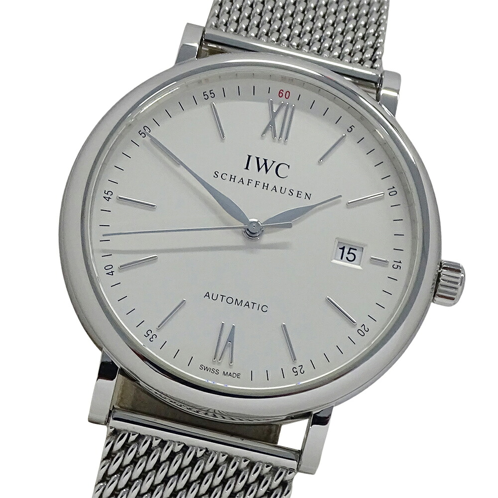 IWC インターナショナルウォッチカンパニー ポートフィノ IW356505 時計 メンズ ブランド デイト 自動巻き AT ステンレス SS シルバー 磨き済み 【中古】