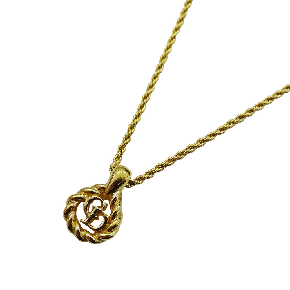 ディオール Dior ネックレス レディース ブランド ロゴ ゴールド かわいい 上品 おしゃれ 【中古】