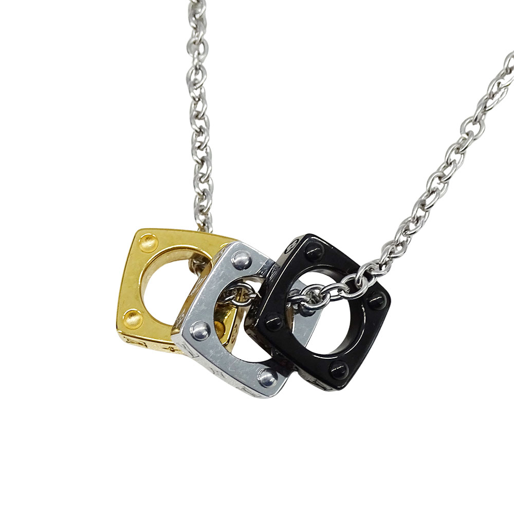 【全品5％OFFクーポン券別れ別れ中!】ルイ・ヴィトン LOUIS VUITTON 首飾り メンズ ブランド名 金属元素 シャンデリヤ･モノグラム 黒板 しろがね色 マルチ色つや M00675 付属品 シャンデリヤ 今めかしい ロゴタイプ 【中古】