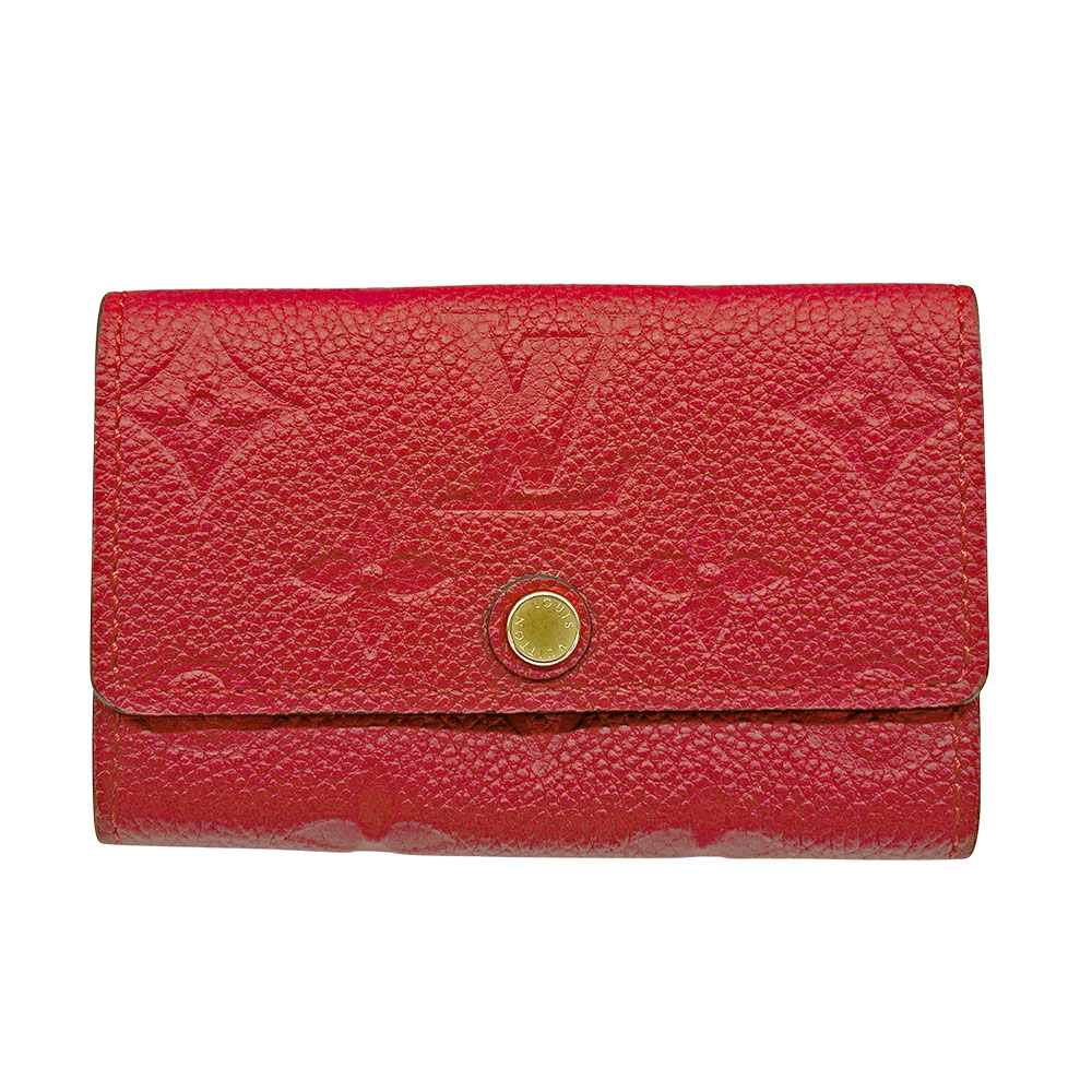 【全品5％OFF引き換え証離れ離れ中!】ルイ・ヴィトン LOUIS VUITTON 足懸かり入れもの レディース ブランド名 モノグラムアンプラント ミュルティクレ6 スカーレット 赤いこと M63708 6連足懸かり入れもの 今めかしい 小さめ パウダーコンパクト ロゴタイプ 【中古】