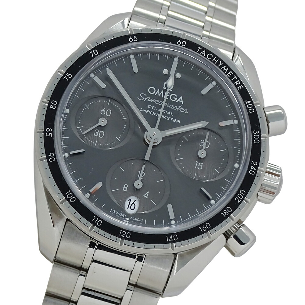 オメガ OMEGA スピードマスター38 324.30.38.50.06.001 時計 メンズ ブランド コーアクシャル クロノメーター クロノグラフ 自動巻き AT ステンレス SS シルバー グレー 磨き済み 【中古】