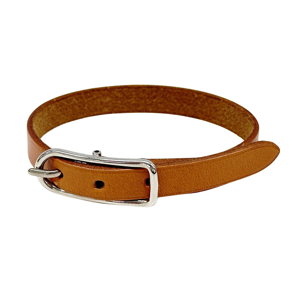 【ほぼ全品最大10％OFF！４日２０時から１０日２５時59分まで！】エルメス HERMES ブレスレット レディース ブランド アピ1 レザー ブラウン シルバー金具 Mサイズ アクセサリー おしゃれ ベルト式 シンプル 上品 □C(1999年製造) 【中古】