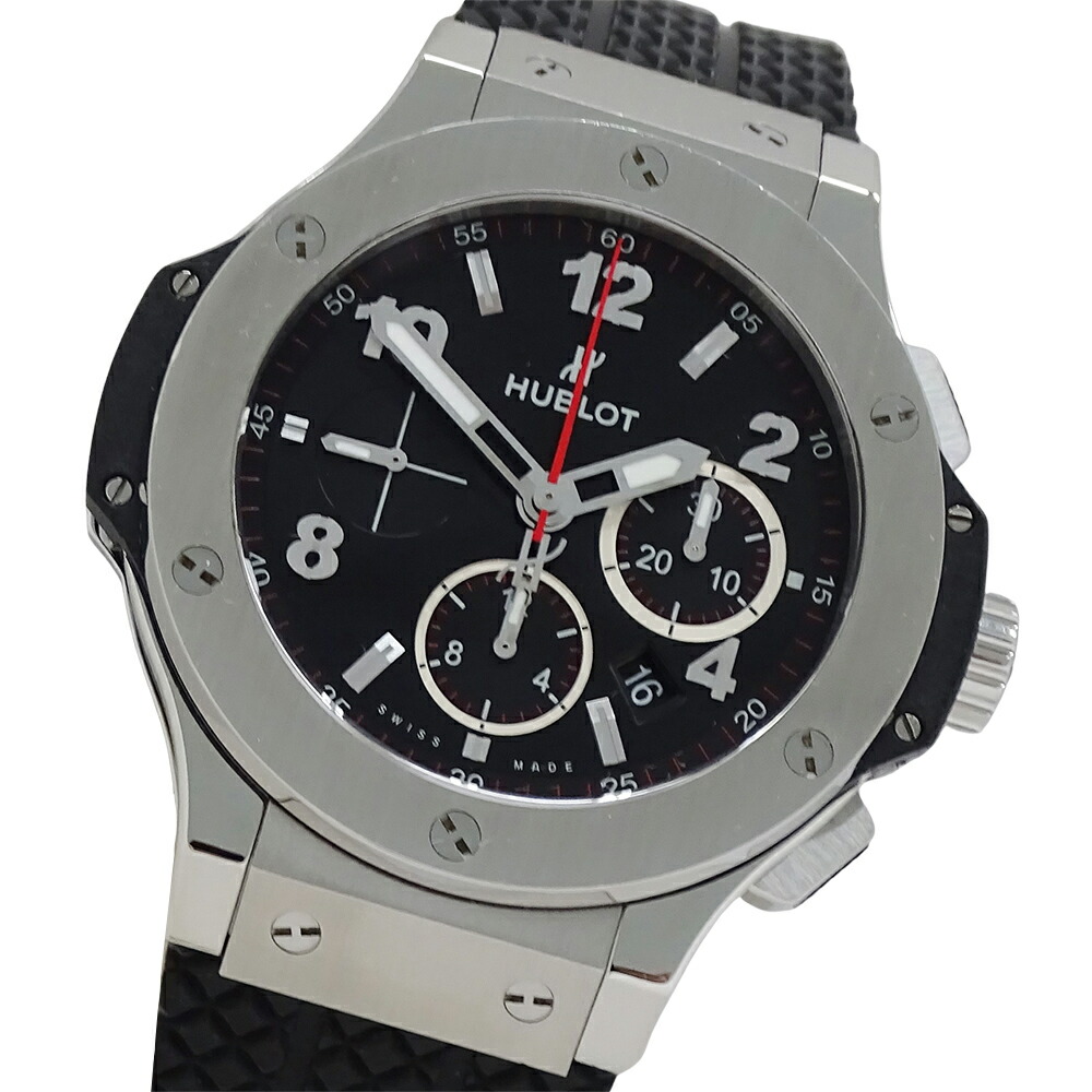 【ほぼ全品最大10％OFF！４日２０時から１０日２５時59分まで！】ウブロ HUBLOT ビッグバン 301.SX.130.RX 時計 メンズ ブランド クロノグラフ デイト 自動巻き AT ステンレス SS ラバー 磨き済み 【中古】 370,260円