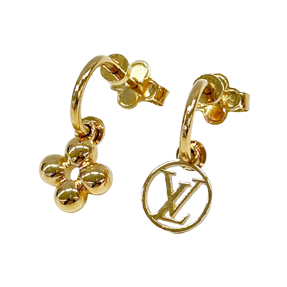 ルイ・ヴィトン LOUIS VUITTON ピアス レディース ブランド ピアス・ブルーミング ゴールド M64859 アクセサリー おしゃれ ロゴ 上品 両耳用 フェミニン 【中古】