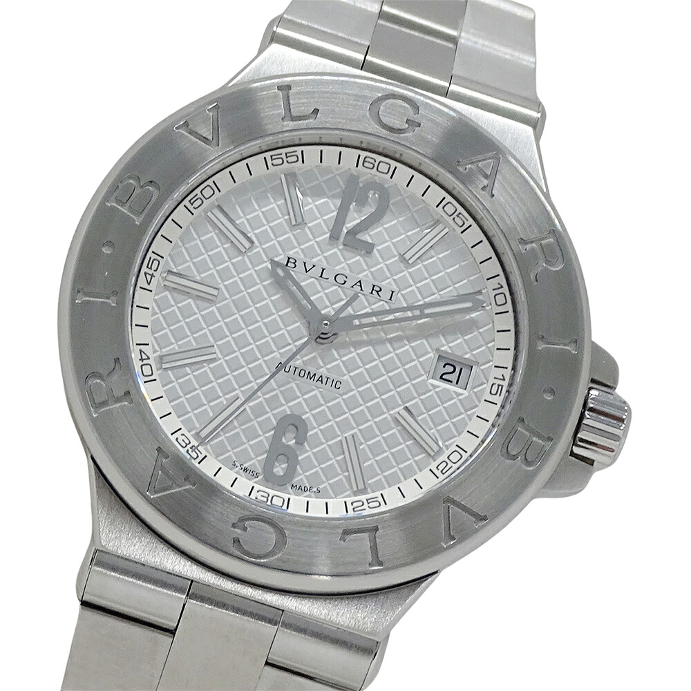 【5.5万円以上5000円OFFクーポン!19日20時から26日1時59分まで】ブルガリ BVLGARI 時計 メンズ ブランド ディアゴノ デイト 自動巻き AT ステンレス SS DG40S シルバー 磨き済み 【中古】|ブランドベイ