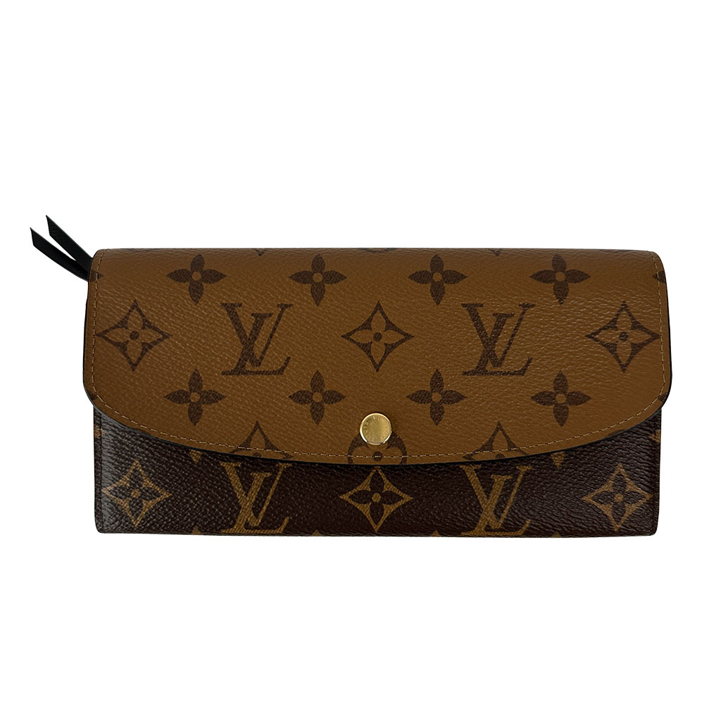 ルイ・ヴィトン LOUIS VUITTON 財布 モノグラム リバース レディース ブランド 長財布 モノグラムキャンバス ポルトフォイユ エミリー モノグラムリバース M82157 ブラウン ベージュ おしゃれ 【中古】 46,200円