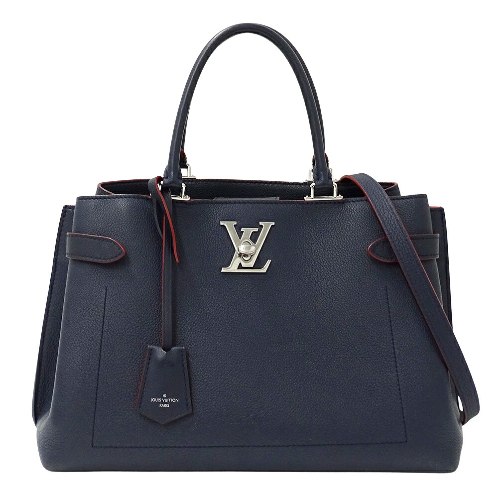 【全品最大10%OFF!14日20時から17日9時59分まで!】ルイ・ヴィトン LOUIS VUITTON バッグ レディース ブランド ハンドバッグ ショルダーバッグ 2way ロックミー デー レザー マリーヌルージュ M53645 ネイビー おしゃれ 【中古】