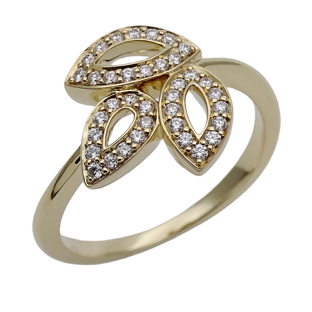 ハリー・ウィンストン HARRY WINSTON リング レディース ブランド 指輪 750YG ダイヤモンド リリークラスター ミニ イエローゴールド 約11.5号 ジュエリー 磨き済み 【中古】 235,400円