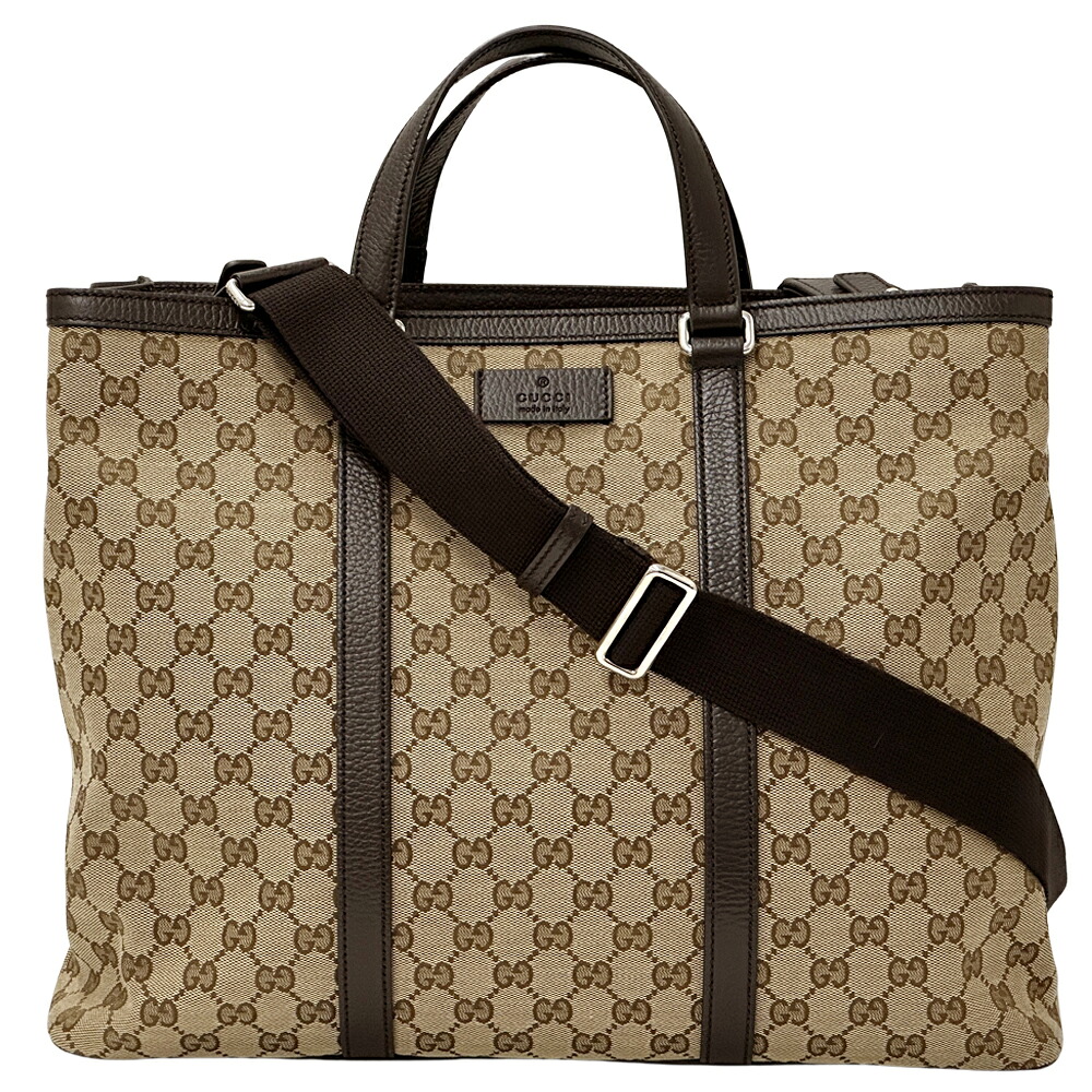 【全品5％OFFクーポン券別れ別れ中!】グッチ GUCCI 御徒面子 レディース メンズ ブランド名 GG帆布 ハンドバック ショルダーバッグ 2way 赤銅色 ベージュ トートバッグ A4 商行為 通学 通い 大電気容量 【中古】