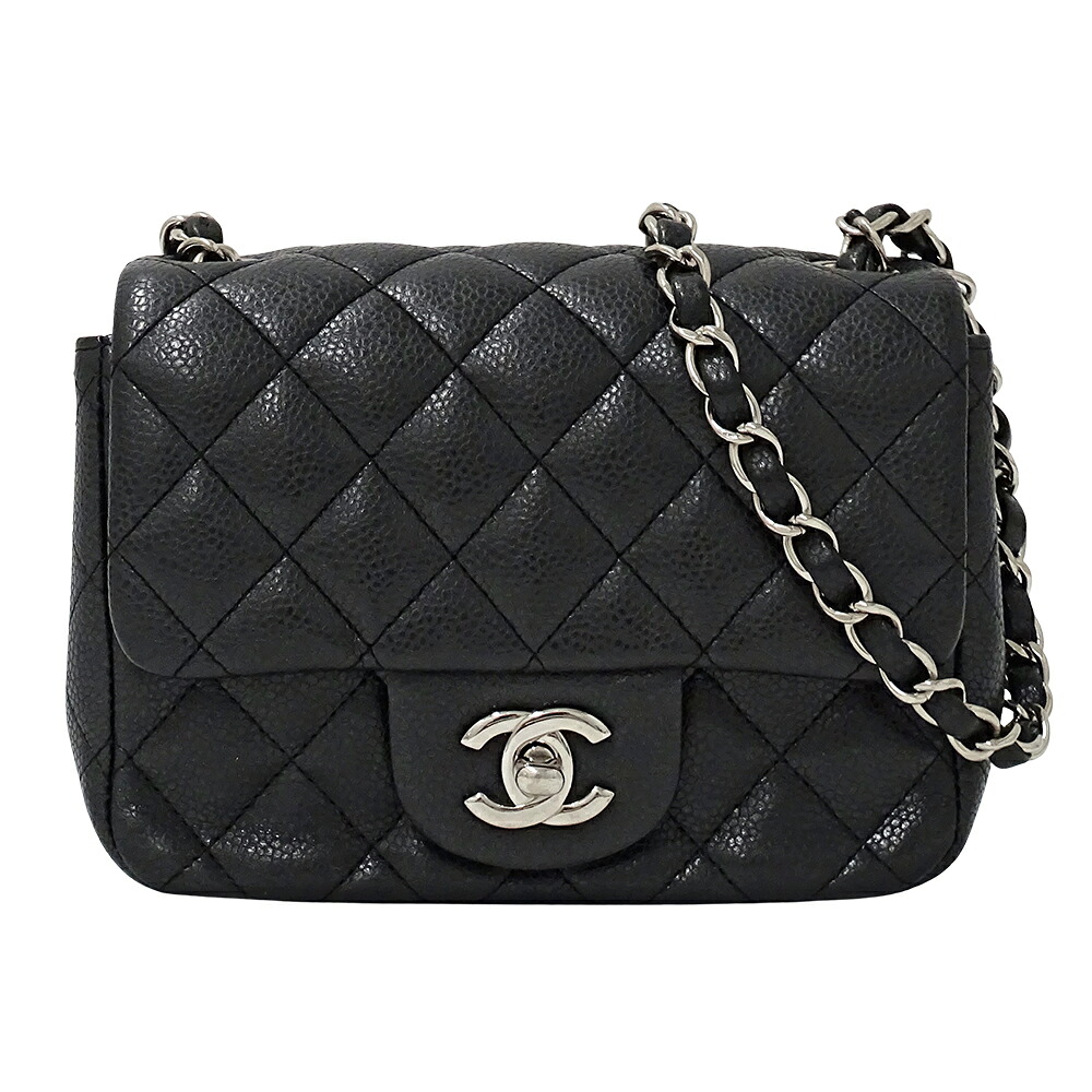 【5.5万円以上5000円OFFクーポン!19日20時から26日1時59分まで】シャネル CHANEL バッグ マトラッセ ミニ レディース ブランド ショルダーバッグ キャビアスキン ブラック シルバー金具 チェーンショルダー ミニバッグ 小さめ おしゃれ 【中古】|ブランドベイ