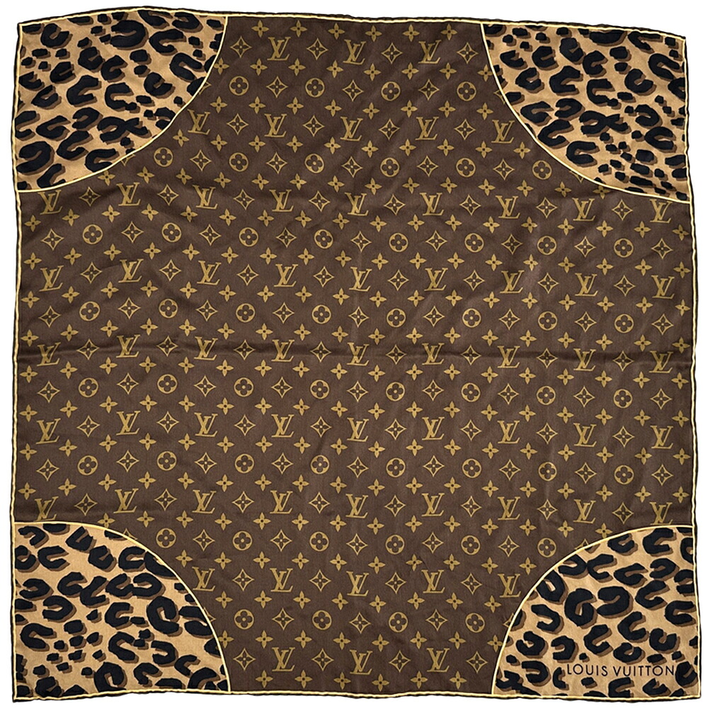ルイ・ヴィトン LOUIS VUITTON えり巻き モノグラム レディース ブランド名 地絹 赤銅色 M72124 【中古】