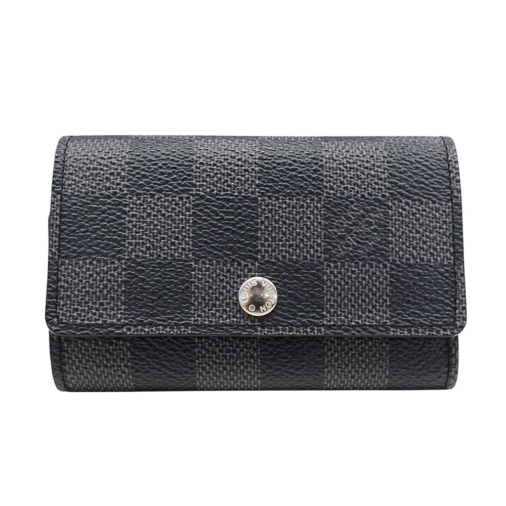 ルイ・ヴィトン LOUIS VUITTON 足懸かり入れもの メンズ ブランド名 ダミエグラフィットキャンバス ミュルティクレ6 黒いこと N62662 6連足懸かり入れもの 小さめ パウダーコンパクト 今めかしい 【中古】