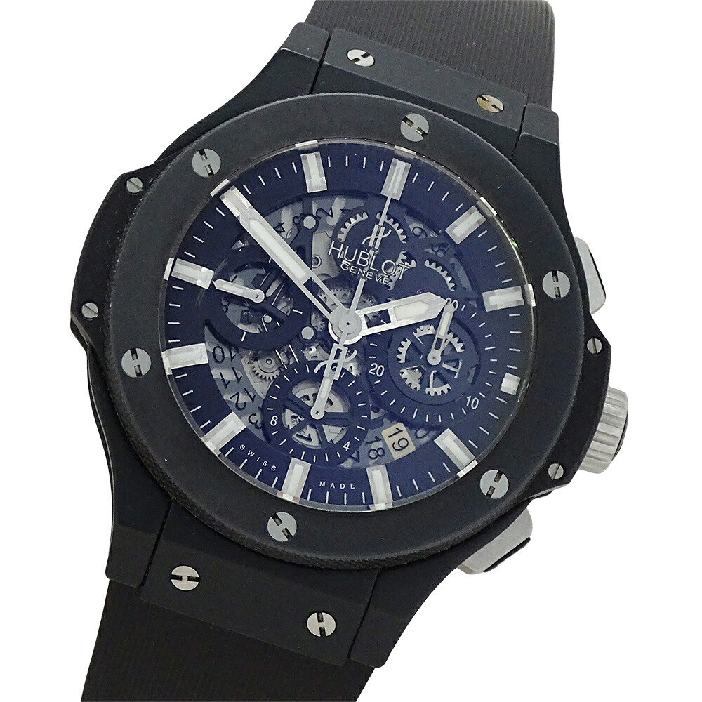 ウブロ HUBLOT 時計 ビッグバン アエロバン ブラックマジック 311.CI.1170.RX メンズ ブランド 自動巻き AT チタン セラミック ラバー スケルトン 【中古】｜ブランドベイ