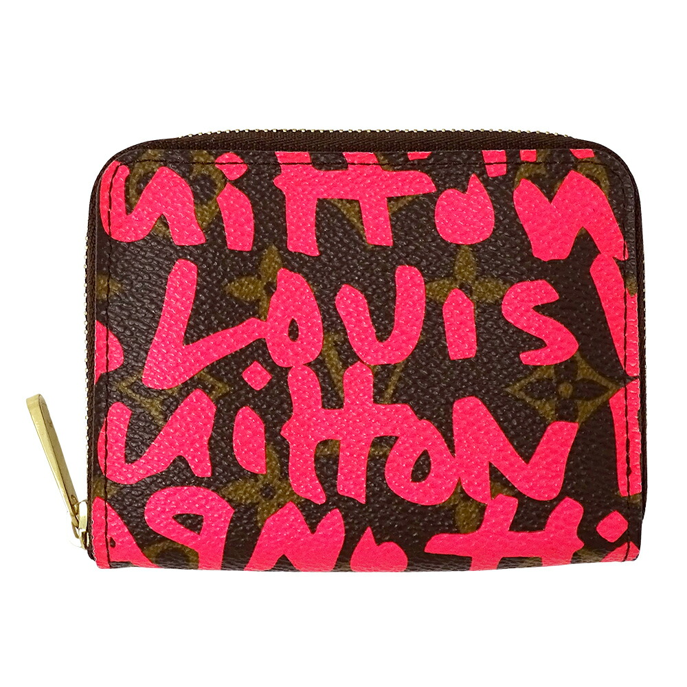 【全品5％OFF引き換え証散り散り中!】ルイ・ヴィトン LOUIS VUITTON 金入れ モノグラム グラフィティ レディース ブランド名 コインケース ジッピー 鋳貨金入れ フューシャ M93707 さくら色 赤銅色 ラウンドチャック 今めかしい 【中古】