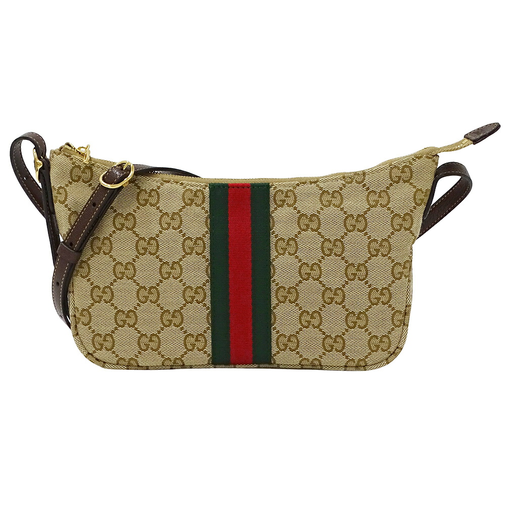 【5.5万円以上5000円OFFクーポン!19日20時から26日1時59分まで】グッチ GUCCI バッグ レディース ブランド ショルダーバッグ 2way ルネッタ GGスプリーム ベージュ ブラウン 863406 ミニバッグ 小さめ 【中古】|ブランドベイ