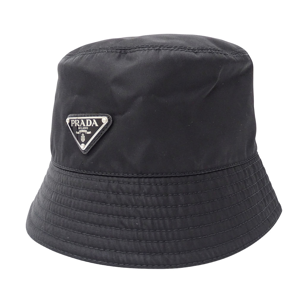 【全品5％OFF引き換え証離れ離れ中!】プラダ PRADA かぶり笠 レディース メンズ ブランド名 ナイロン Re-Nylon 井戸釣瓶かぶり笠 黒いこと S大きさ かぶり笠 今めかしい ロゴタイプ 無地 分かりやすい 心地よい 【中古】