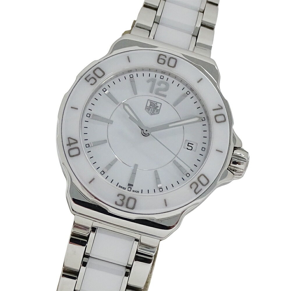 タグホイヤー TAG Heuer 範式1 WAH1211 BA0861 時辰儀 レディース ブランド名 デイト 石英 QZ ステンレス鋼 SS 白いこと陶芸 磨き済み 【中古】