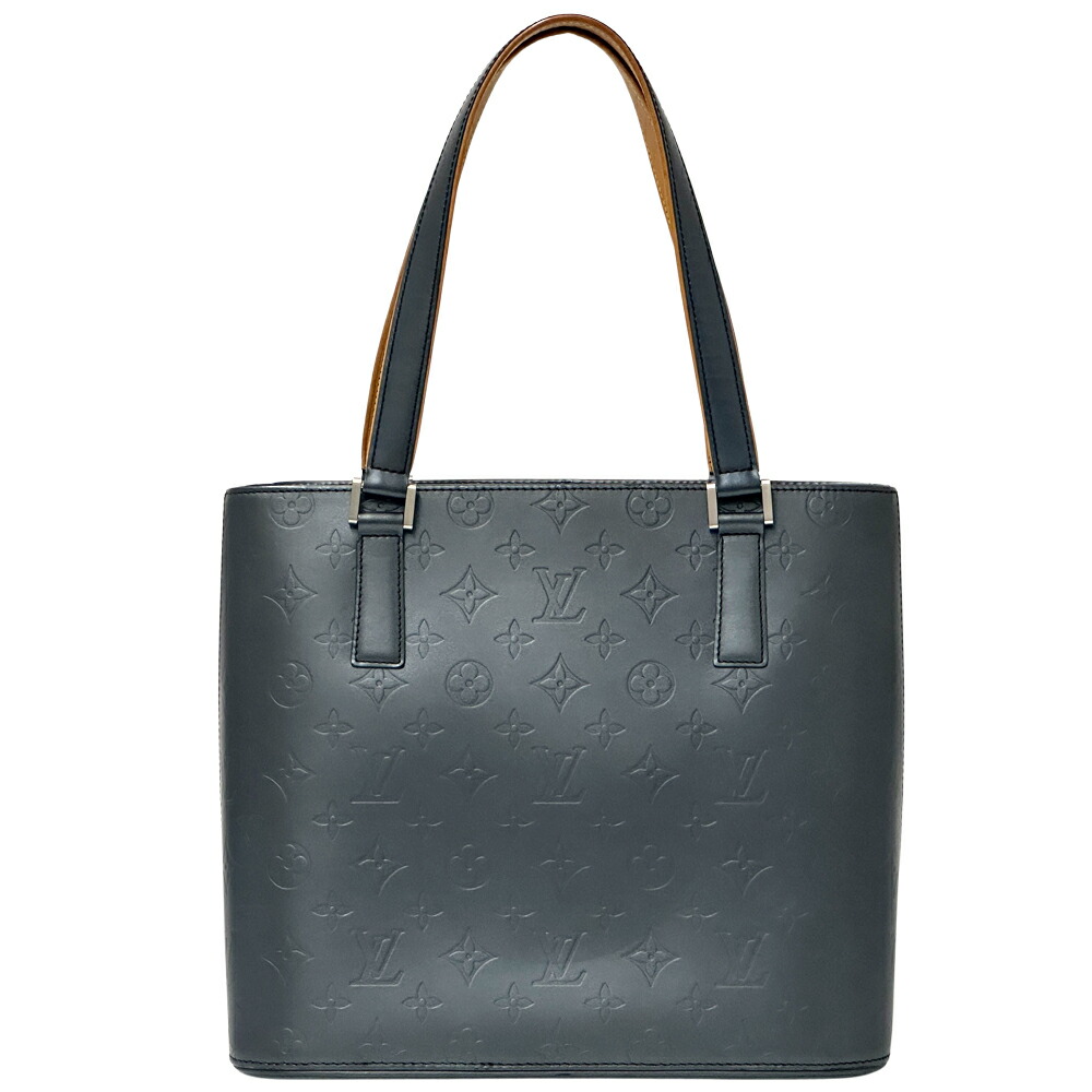 ルイ・ヴィトン LOUIS VUITTON 御徒面子 モノグラム引っ敷き レディース ブランド名 トートバッグ ストックトン 青色 M55115 手さげ 今めかしい ロゴタイプ 通い 商行為 雅びやか 【中古】