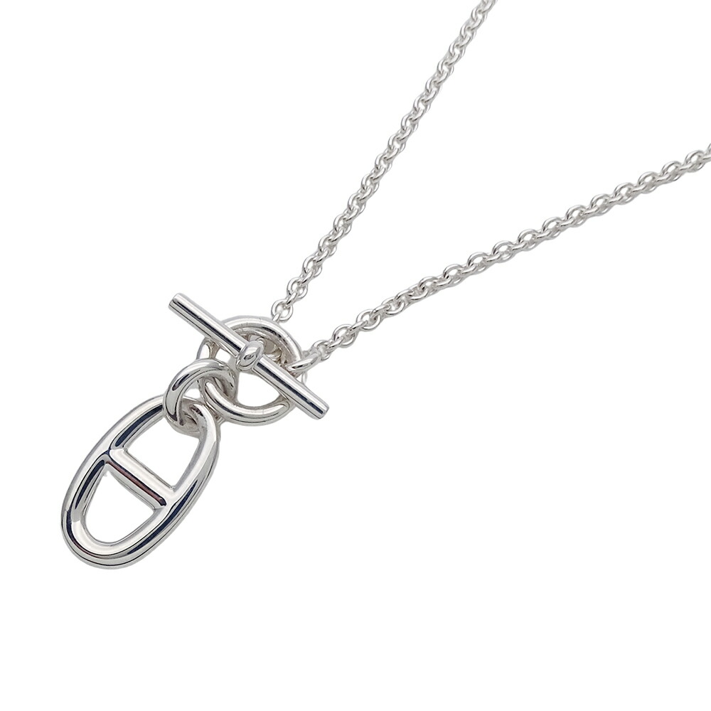 【5.5万円以上5000円OFFクーポン！１９日２０時から26日1時59分まで】エルメス HERMES ネックレス シェーヌダンクル アミュレット レディース ブランド SV925 シルバー ジュエリー 磨き済み 【中古】｜ブランドベイ