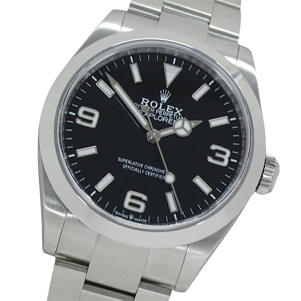 【5.5万円以上5000円OFFクーポン！１９日２０時から26日1時59分まで】ロレックス ROLEX エクスプローラー40 224270 ランダム番 時計 メンズ ブランド 自動巻き AT ステンレス SS シルバー ブラック 磨き済み 【中古】｜ブランドベイ