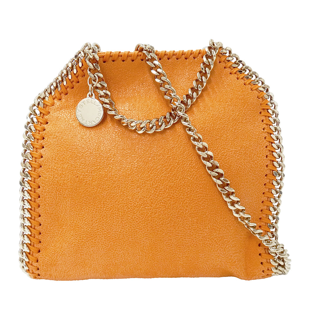 ステラ・マッカートニー Stella McCartney バッグ レディース ブランド ハンドバッグ ショルダーバッグ 2way ポリエステル ファラベラタイニートートバッグ オレンジ 手持ち 肩掛け おしゃれ 可愛い 小さめ おでかけ 【中古】｜ブランドベイ