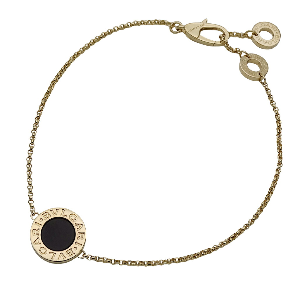 ブルガリ BVLGARI ブレスレット レディース ブランド 750YG オニキス ブルガリブルガリ イエローゴールド SMサイズ ジュエリー 磨き済み 【中古】｜ブランドベイ