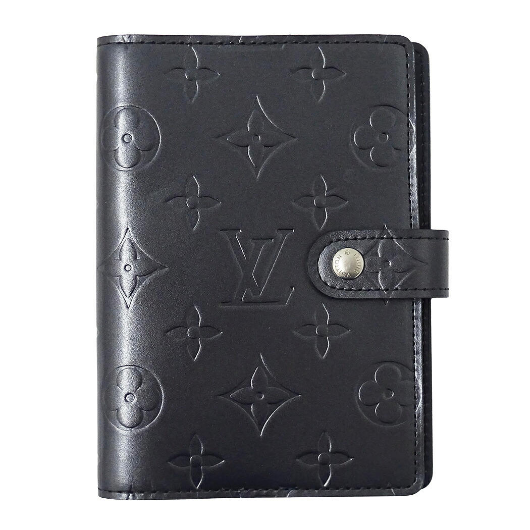 Louis Vuitton LOUIS VUITTON Notebook Cover Monogram Matte Women's Men's Brand Agenda PM Blue Fashionable Stationery [Used]