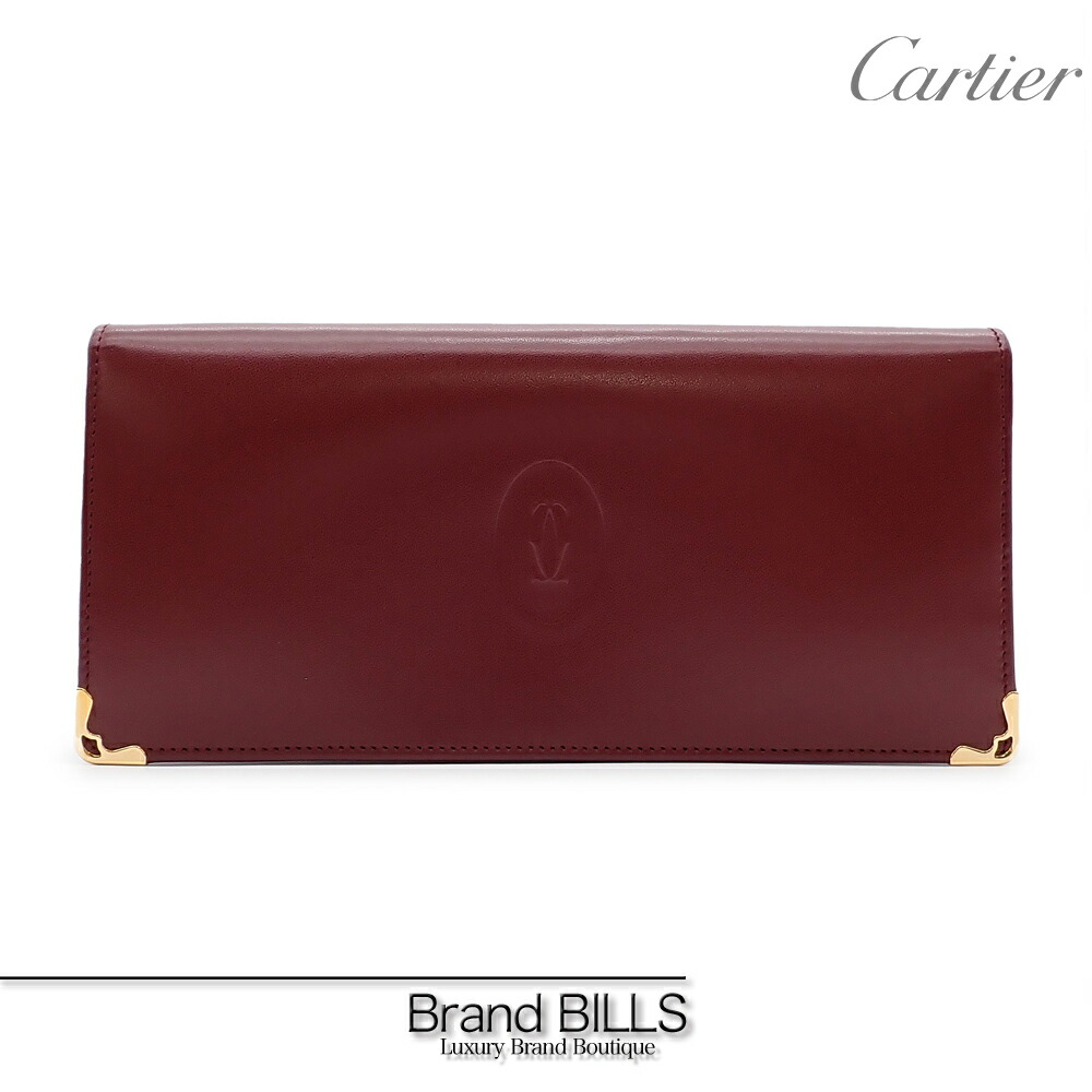 美品✨Cartierカルティエ　長財布　マストライン　お札入れ　ロングウォレット Cartier - 未使用品○Cartier カルティエ マストライン レザー