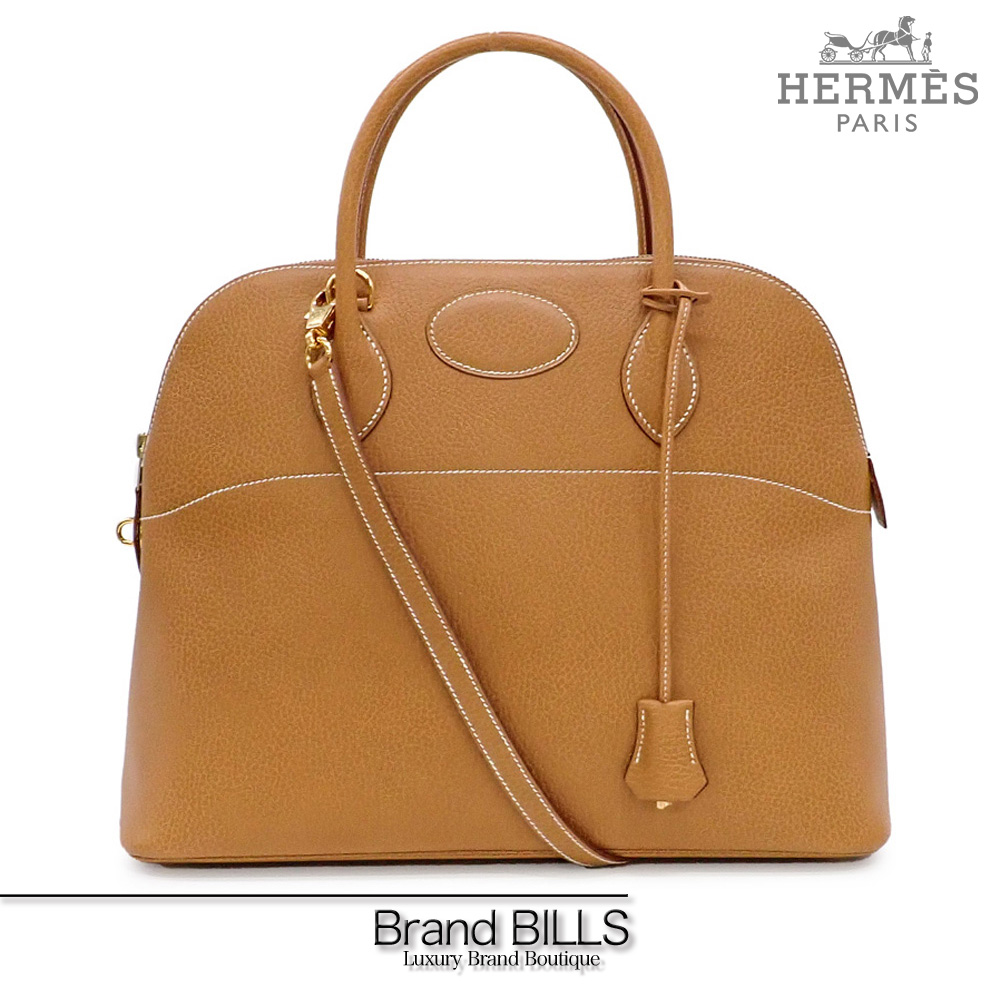 エルメス ボリード 35 クシュベル ハンドバッグ エルメス HERMES ボリード35 ▢A刻 ルージュヴィ金具 クシュベル