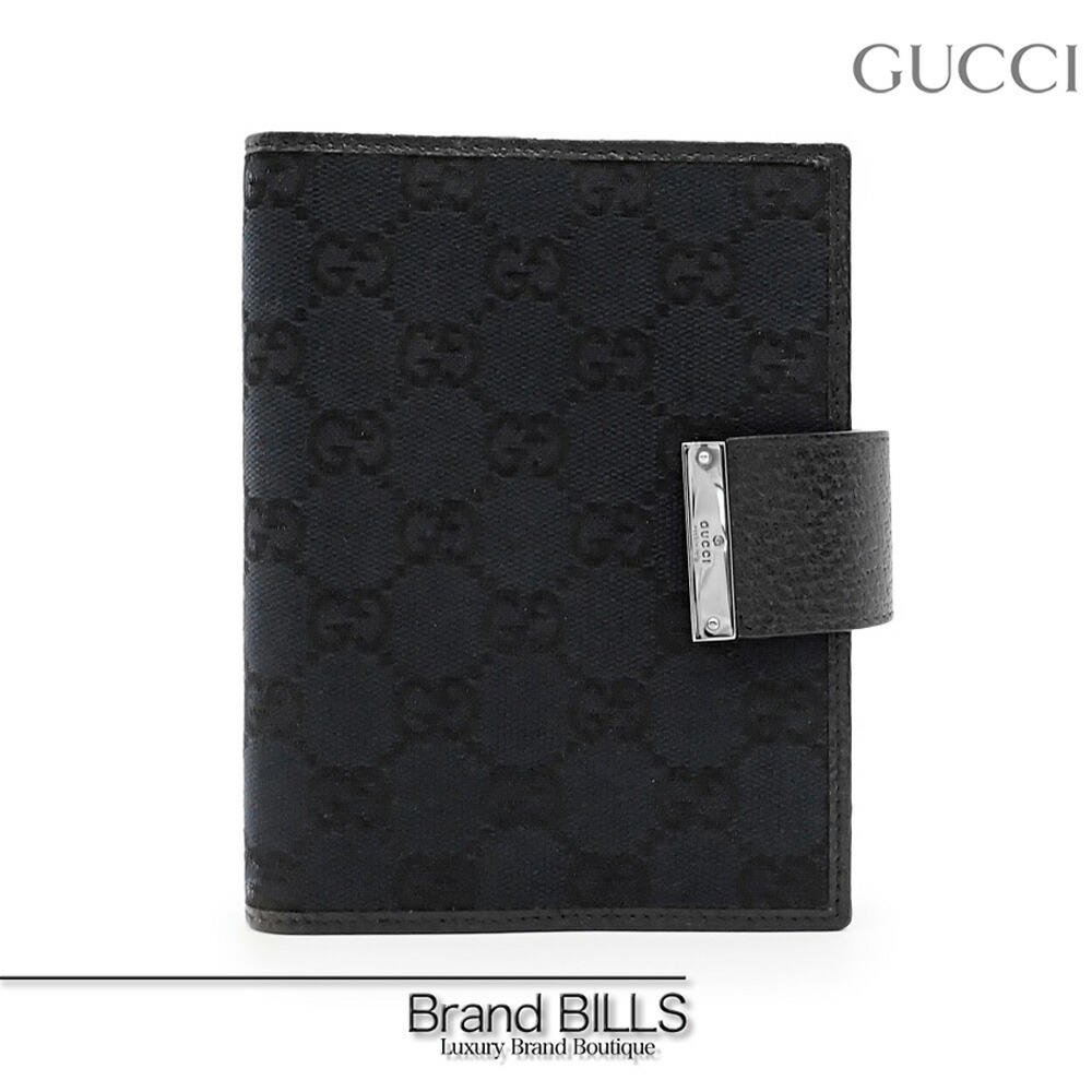 GUCCI 手帳カバー 極美品✨グッチ 手帳カバー 大きめ ブラック 黒 - メルカリ