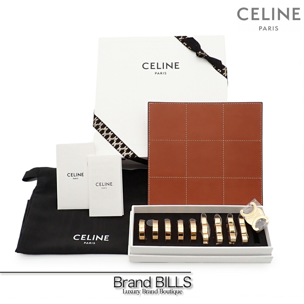 楽天市場】CELINE セリーヌ トリオンフ マルチフープ ゴールド