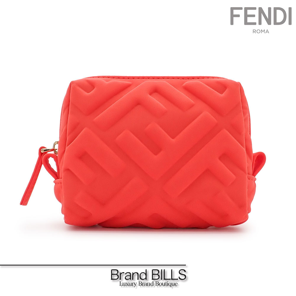 Fendi ロゴプリント ポーチ フェンディFENDI ロゴジャガードデザインポーチ 黒 | DCブランド
