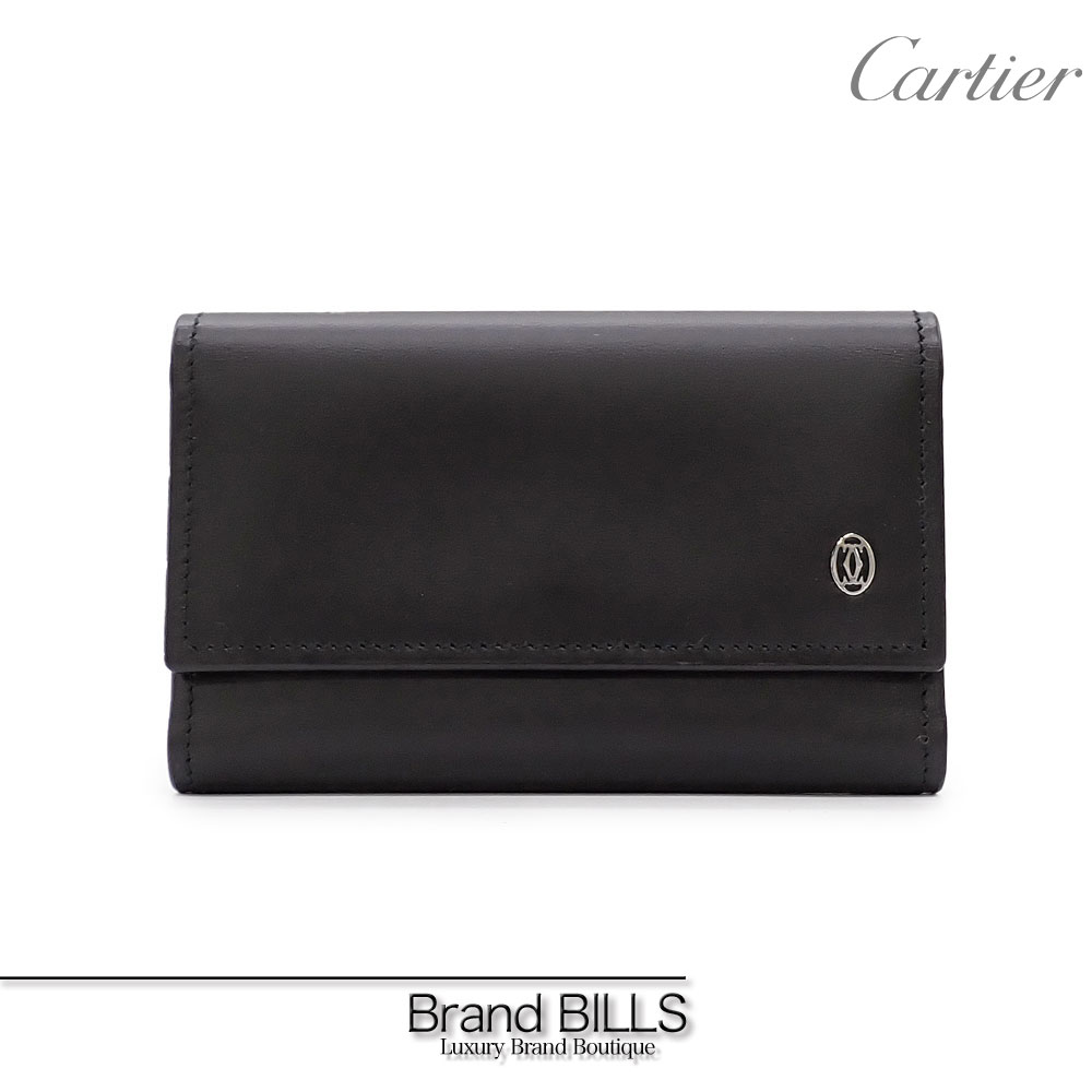 カルティエ キーケース ユニセックス パンテール 6連 CARTIER 黒 美品 ✨ カルティエ キーケース パンテール パンサー 6連 メンズ