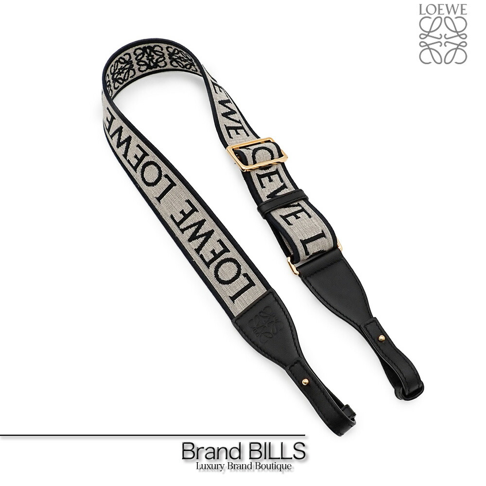 ロエベアナグラムストラップ LOEWE ANAGRAM STRAP Anagram strap in jacquard and calfskin Beige - LOEWE